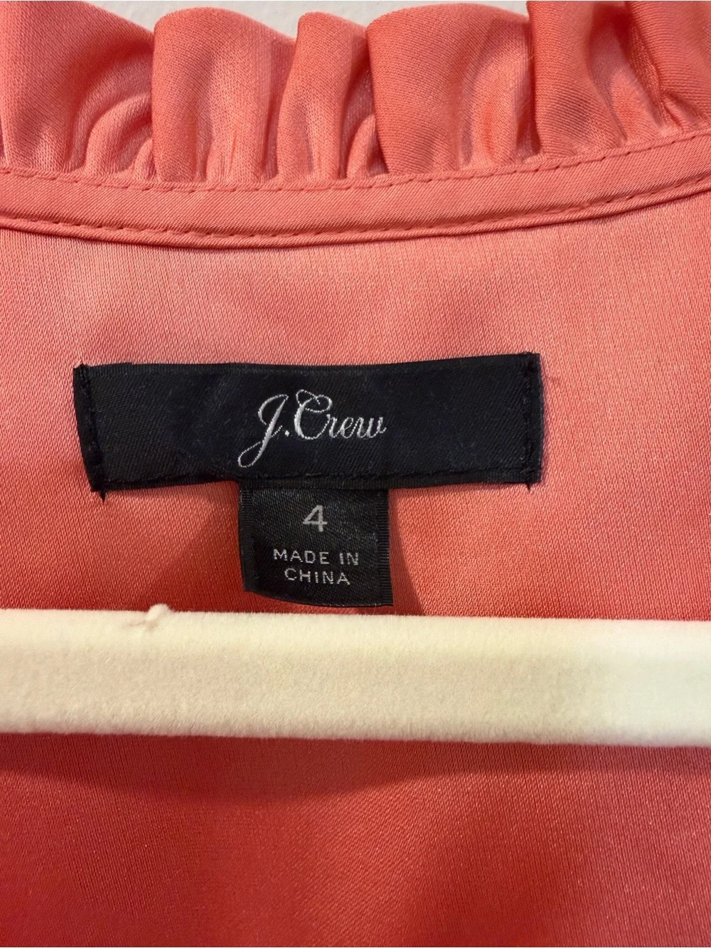 J.Crew Coral Peplum Blouse